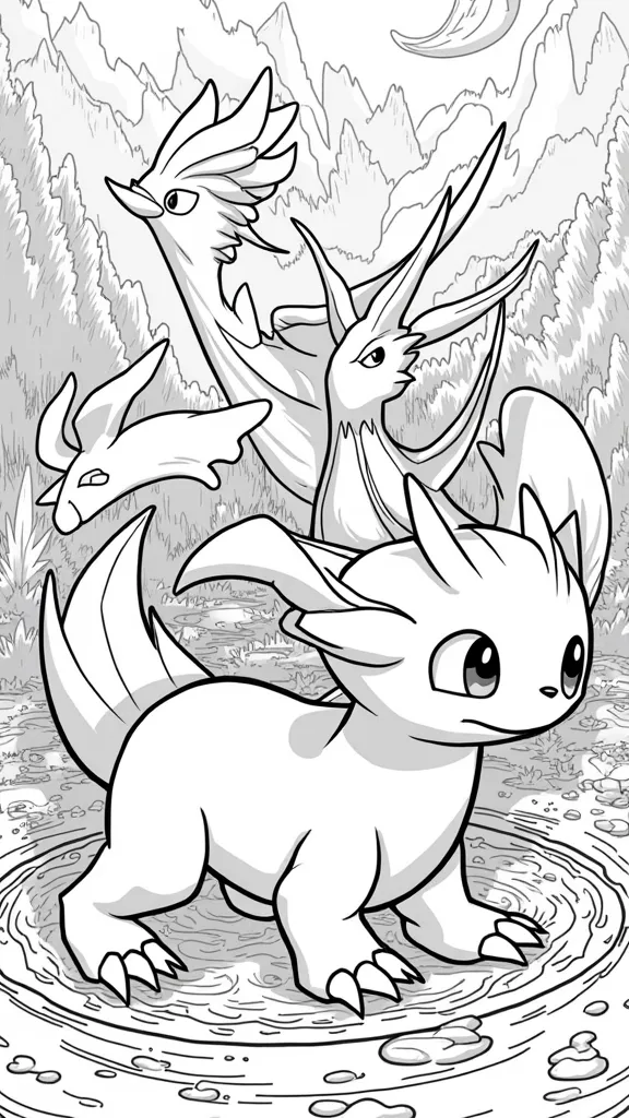 legendary printable legendary pokemon coloring pages